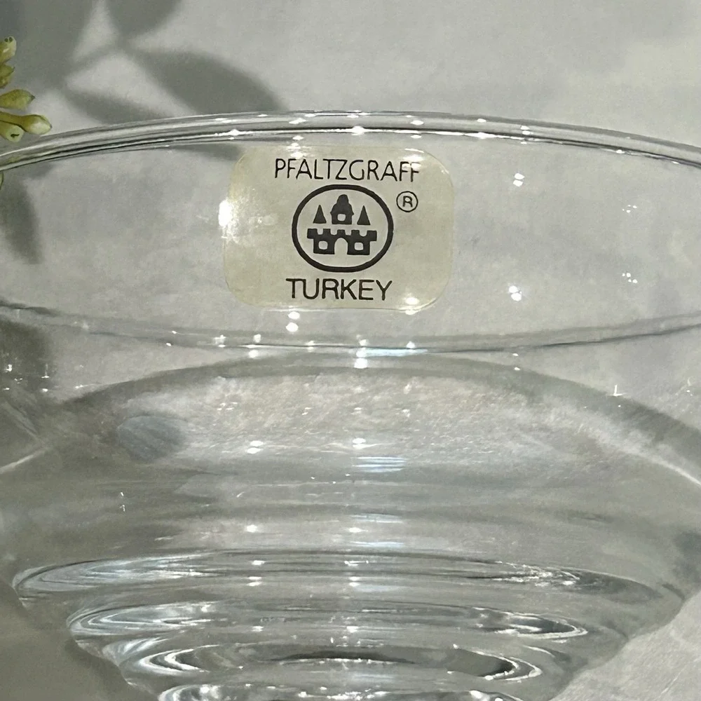 Vintage Pfaltzgraff Footed Clear Glass 4